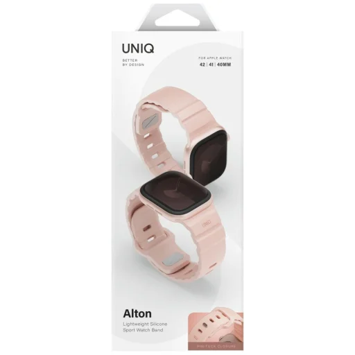 UNIQ Alton silikónový remienok pre Apple Watch 40/41/42 mm, ružový - 5