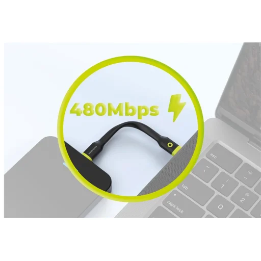Mobile Origin Compact USB-C – USB-C kábel, čierny, 10 cm - 3