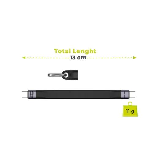Mobile Origin CB17 čierny 240 W USB-C kábel na kľúče - 12
