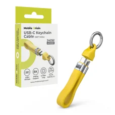 Mobile Origin CB17 žltý USB-C kľúčenkový kábel 240 W, 40 Gbps, 8K