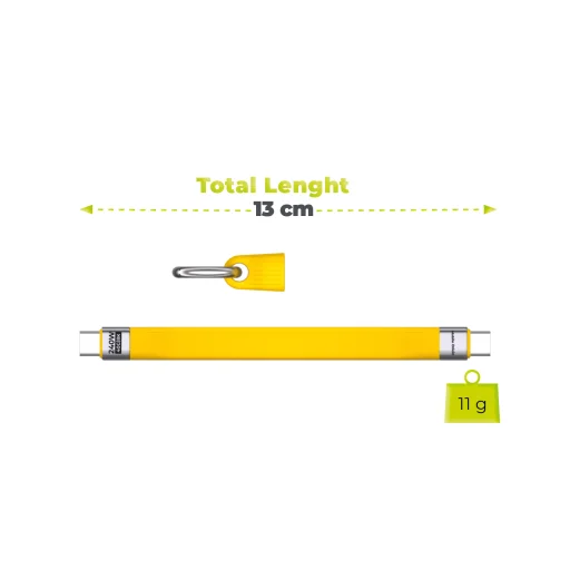 Mobile Origin CB17 žltý USB-C kľúčenkový kábel 240 W, 40 Gbps, 8K - 12