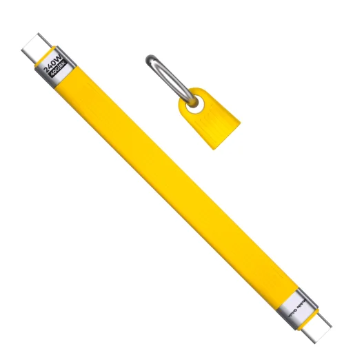 Mobile Origin CB17 žltý USB-C kľúčenkový kábel 240 W, 40 Gbps, 8K - 5