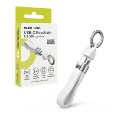 Mobile Origin CB17 USB-C kľúčenkový kábel 240 W 40 Gbps 8K biely