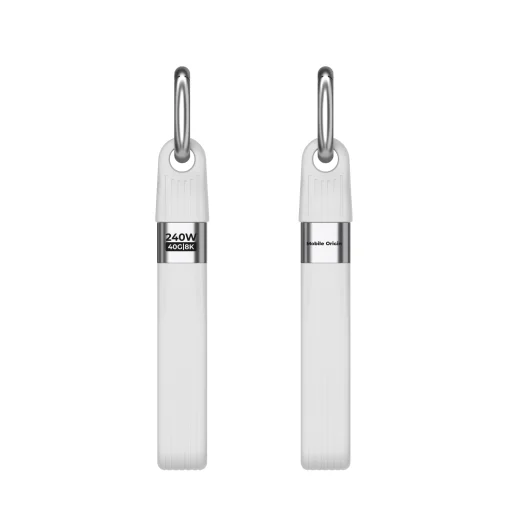 Mobile Origin CB17 USB-C kľúčenkový kábel 240 W 40 Gbps 8K biely - 4