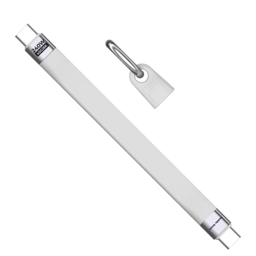Mobile Origin CB17 USB-C kľúčenkový kábel 240 W 40 Gbps 8K biely - 5
