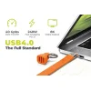 Mobile Origin 240 W 40 Gbps 8K USB-C kľúčenkový kábel CB17 oranžový thumbnail