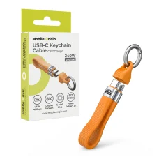 Mobile Origin 240 W 40 Gbps 8K USB-C kľúčenkový kábel CB17 oranžový