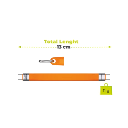 Mobile Origin 240 W 40 Gbps 8K USB-C kľúčenkový kábel CB17 oranžový - 12