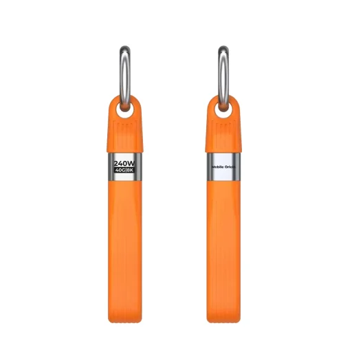 Mobile Origin 240 W 40 Gbps 8K USB-C kľúčenkový kábel CB17 oranžový - 4