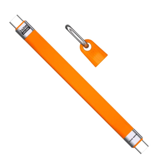 Mobile Origin 240 W 40 Gbps 8K USB-C kľúčenkový kábel CB17 oranžový - 5