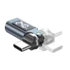 Mobile Origin CB15 240 W-os, 540°-ban forgatható USB-C adapter kijelzővel, szürke thumbnail