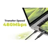Mobile Origin CB15 240 W-os, 540°-ban forgatható USB-C adapter kijelzővel, szürke thumbnail