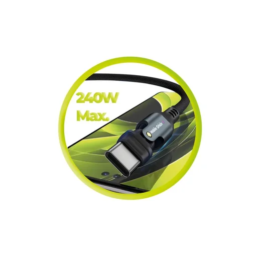 Mobile Origin CB3 otočný USB-C – USB-C kábel, 1 m, 240 W - 2