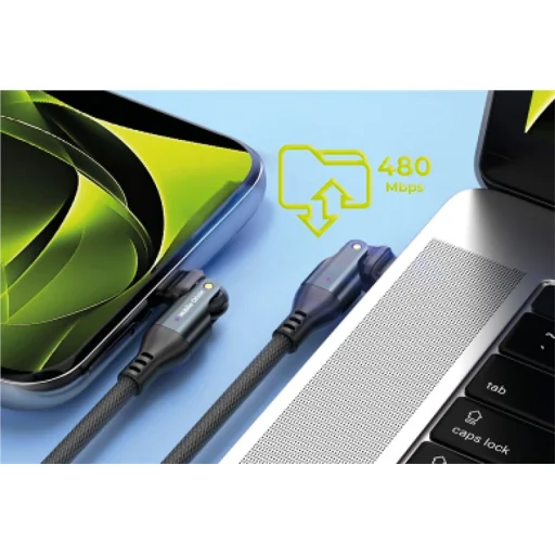 Mobile Origin CB3 otočný USB-C – USB-C kábel, 1 m, 240 W - 4