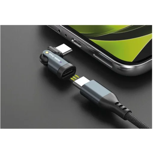 Mobile Origin CB5 otočný USB-C adaptér kábel, 240 W, čierny - 6