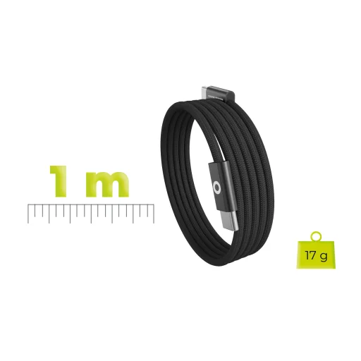 Mobile Origin CB11 ultratenký kábel USB-C – USB-C, 60 W, 1 m, čierny - 11