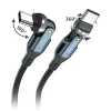 Mobile Origin CB12 240 W-os 540°-ban forgatható USB-C–USB-C kábel, 1 m, fekete thumbnail