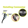 Mobile Origin CB12 240 W-os 540°-ban forgatható USB-C–USB-C kábel, 1 m, fekete thumbnail