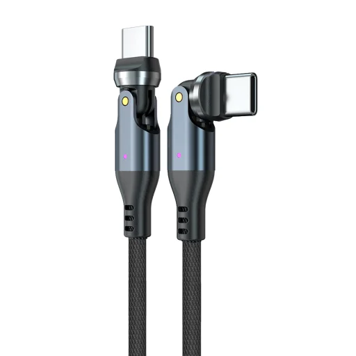 Mobile Origin CB12 240 W 540° otočný USB-C – USB-C kábel, 1 m, čierny - 4
