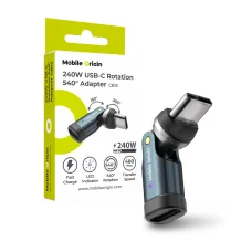 Mobile Origin CB13 240W USB-C 540° otočný sivý adaptér