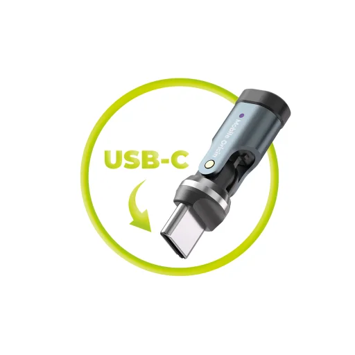 Mobile Origin CB13 240W USB-C 540° otočný sivý adaptér - 11