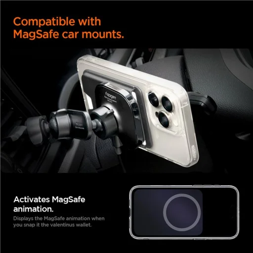 Spigen Valentinus MagSafe peňaženka na 3 karty, čierna - 10