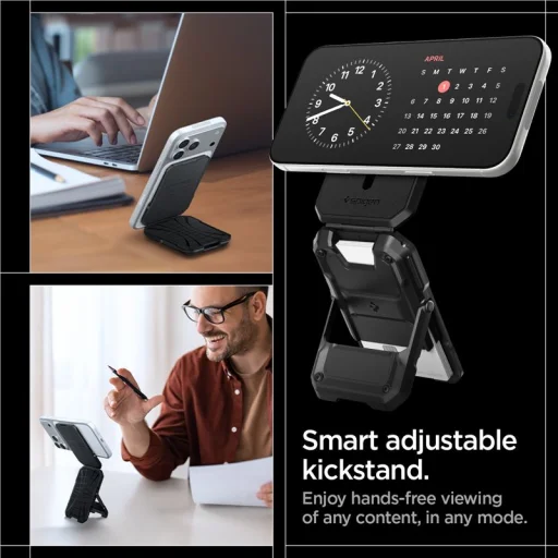 Spigen Tough Armor Pro Wallet MagSafe 5 kártyatartó, fekete - 6