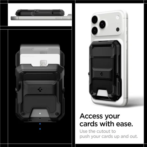 Spigen Tough Armor Pro Wallet MagSafe 5 kártyatartó, fekete - 8