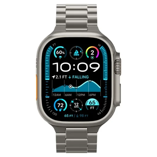 Spigen Modern Fit Titanium titánový remienok pre Apple Watch 49mm/46mm/45mm/44mm, prírodný titán - 2