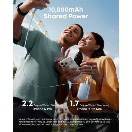 Anker Nano externá batéria 10000 mAh 45 W QC + PD, modrá - 6