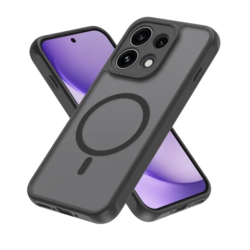 Čierne puzdro Techsuit HaloFrost II MagSafe a ochranné tvrdené sklo pre Oppo Reno16 F / Reno16 FS - 5