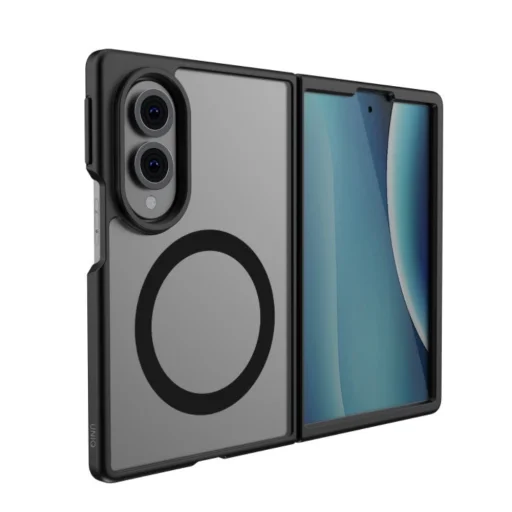  Samsung Galaxy Fold8 fekete UNIQ Veren AF Magclick Charging tok - 2