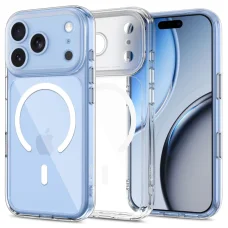  iPhone 17 Pro / 18 Pro átlátszó Tech-Protect MagPeak MagSafe CC tok