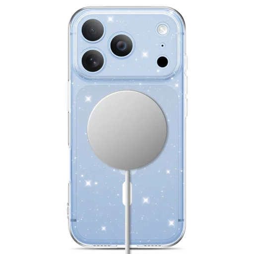  Apple iPhone 17 Pro Max / 18 Pro Max Tech-Protect FlexAir MagSafe csillámos TPU tok - 3
