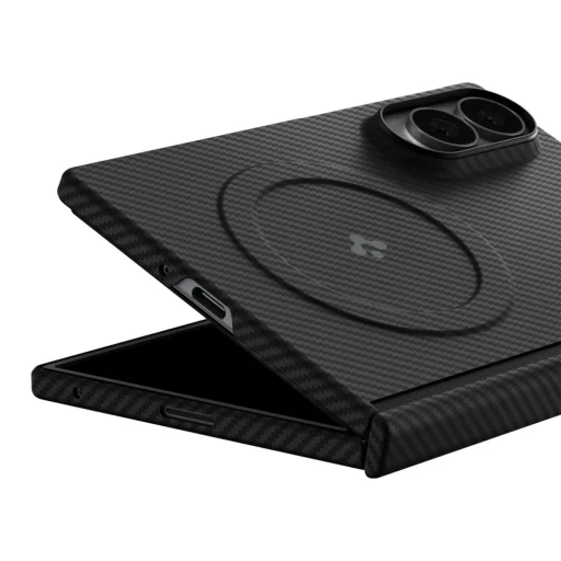  Samsung Galaxy Z Fold 8 fekete Spigen AirSkin Aramid MagFit tok - 5