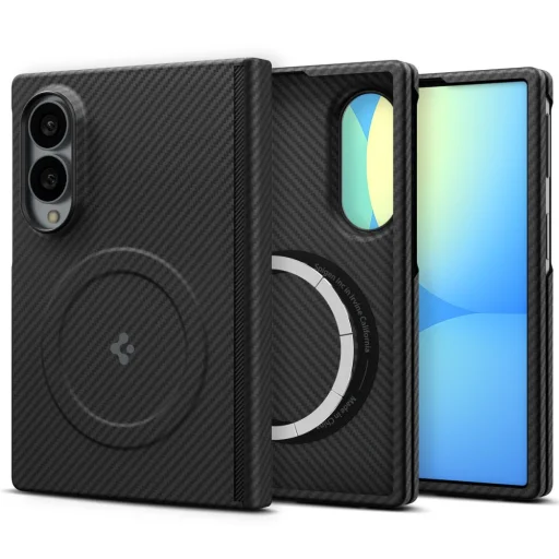  Samsung Galaxy Z Fold 8 fekete Spigen AirSkin Aramid MagFit tok - 1