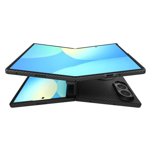  Samsung Galaxy Z Fold 8 fekete Spigen AirSkin Aramid MagFit tok - 4