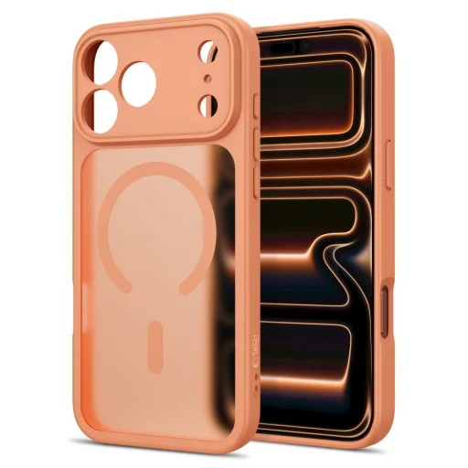 iPhone 17 Pro / 18 Pro matné kozmické oranžové puzdro Tech-Protect BasicMag MagSafe - 2