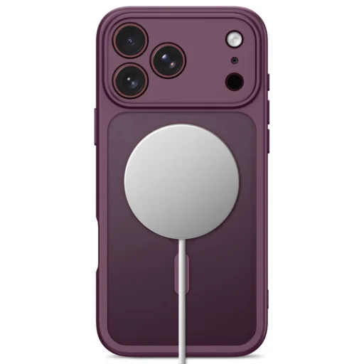  Apple iPhone 17 Pro Max / 18 Pro Max matt sötét cseresznye Tech-Protect BasicMag MagSafe tok - 3