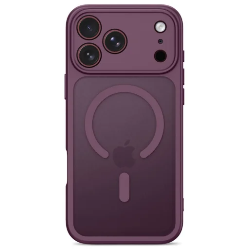  Apple iPhone 17 Pro Max / 18 Pro Max matt sötét cseresznye Tech-Protect BasicMag MagSafe tok - 4