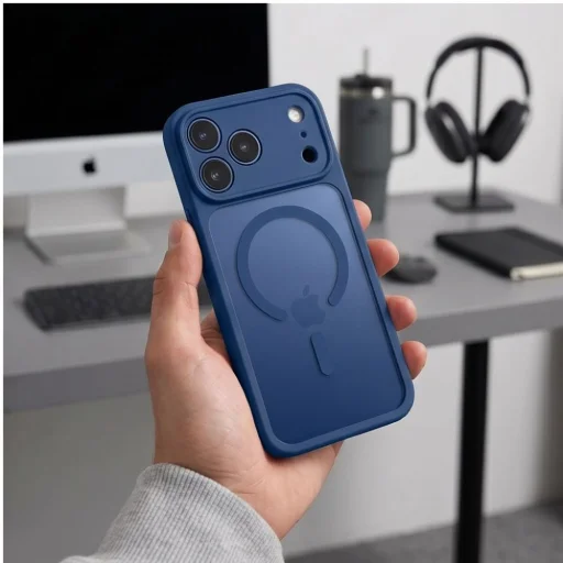 iPhone 17 Pro / 18 Pro matné tmavomodré puzdro Tech-Protect BasicMag MagSafe - 9