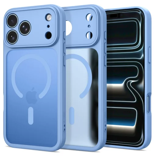 iPhone 17 Pro / 18 Pro matné svetlomodré puzdro Tech-Protect BasicMag MagSafe - 1