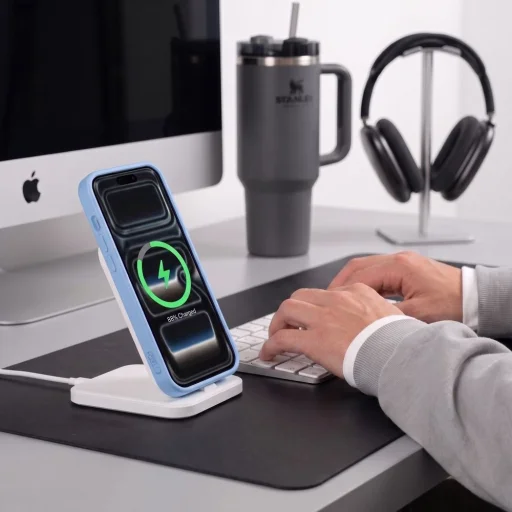iPhone 17 Pro / 18 Pro matné svetlomodré puzdro Tech-Protect BasicMag MagSafe - 9