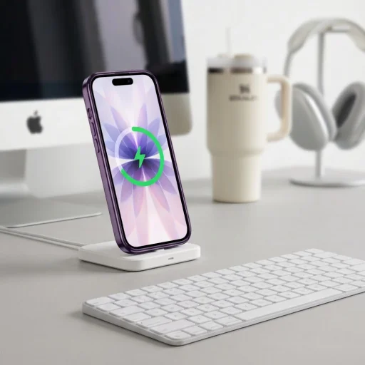 Apple iPhone 17 Fényes levendula Tech-Protect MagFlex MagSafe tok - 5