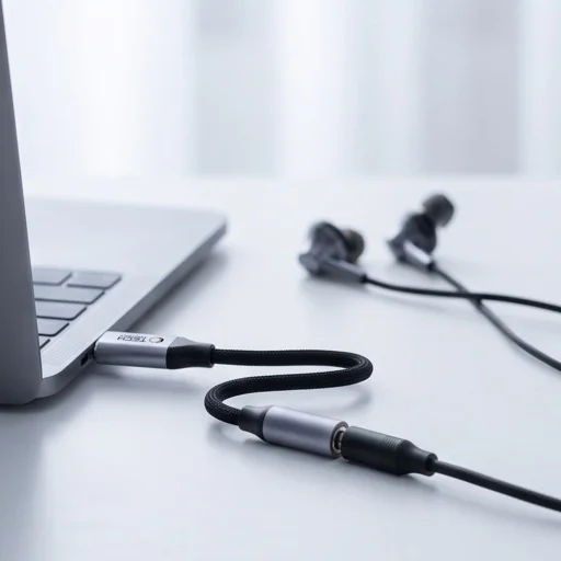 USB-C na 3,5 mm jack DAC adaptér Tech-Protect Ultraboost, oceľovo sivá - 8
