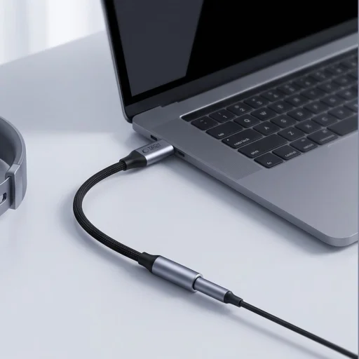 USB-C na 3,5 mm jack DAC adaptér Tech-Protect Ultraboost, oceľovo sivá - 9