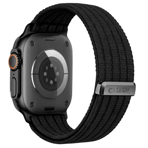 Apple Watch 8 / 9 / 10 / 11 / SE / Ultra (44 / 45 / 46 / 49 mm) Tech-Protect Nylon Sport čierny nylonový remienok - 2