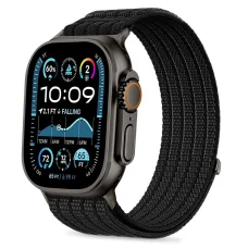  Apple Watch 8 / 9 / 10 / 11 / SE / Ultra (44 / 45 / 46 / 49 mm) Tech-Protect Nylon Sport fekete nylon óraszíj