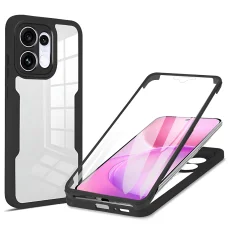 Oppo Reno16 / Reno16 Pro čierne puzdro Techsuit ColorVerse 360 Series s ochranou displeja