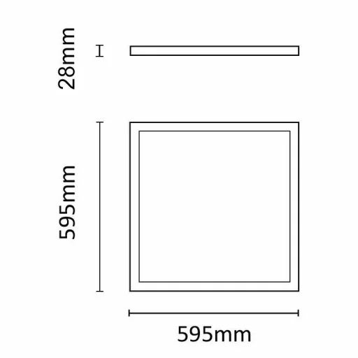 Asalite Prémiový LED panel BackLit 60x60cm 40W 4000K (4000 lumen) LIFUD UGR - 5